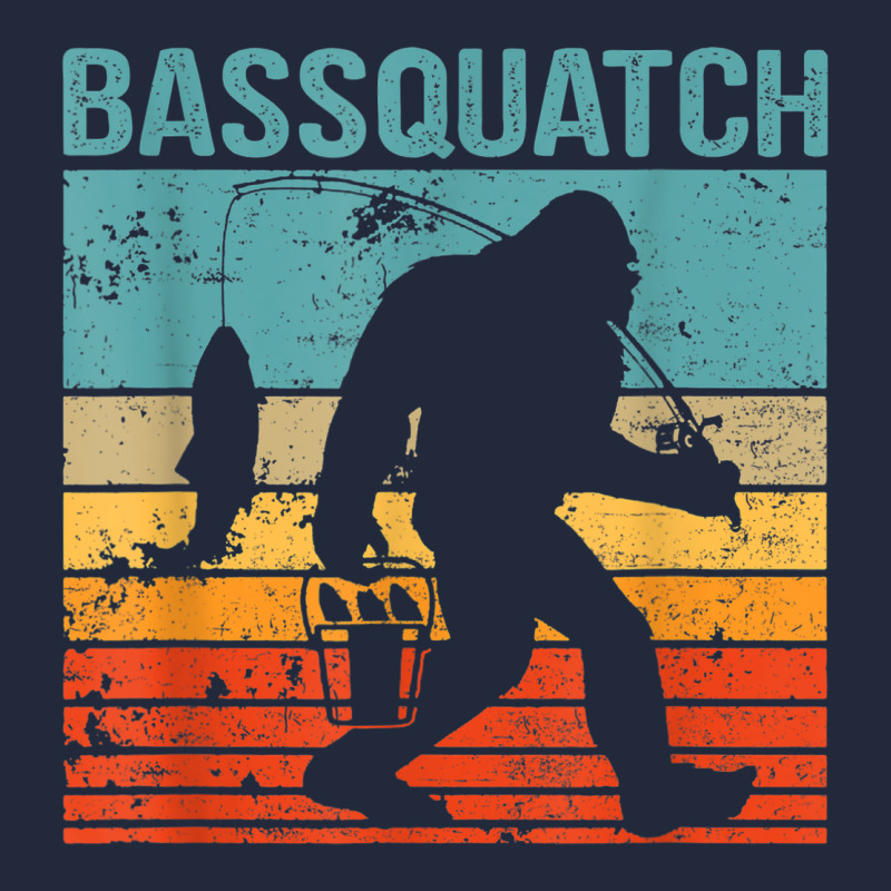 Bassquatch! Funny Bigfoot Fishing Outdoor Retro Premium Sweatshirt by linhVisuals | Teevron