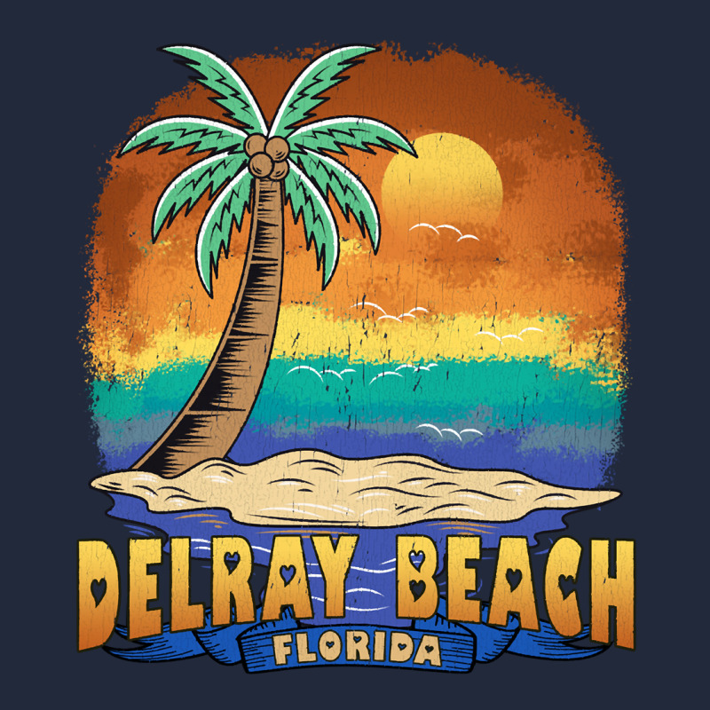 Delray Beach Florida  Vintage Distressed Souvenir Long Sleeve T Shirt Premium Sweatshirt by linhVisuals | Teevron