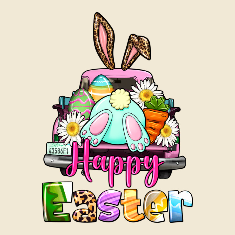 Bunny Happy Easter Truck Premium Tee by CowGirlArtShop | Teevron