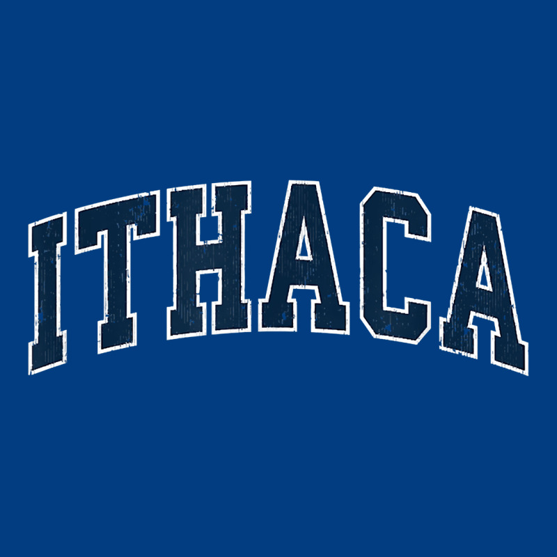 Ithaca New York Ny Vintage Sports Design Navy Design T Shirt Premium Sweatshirt by linhVisuals | Teevron