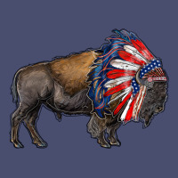 American Bison With Indian Headdress Vintage Tee | Teevron