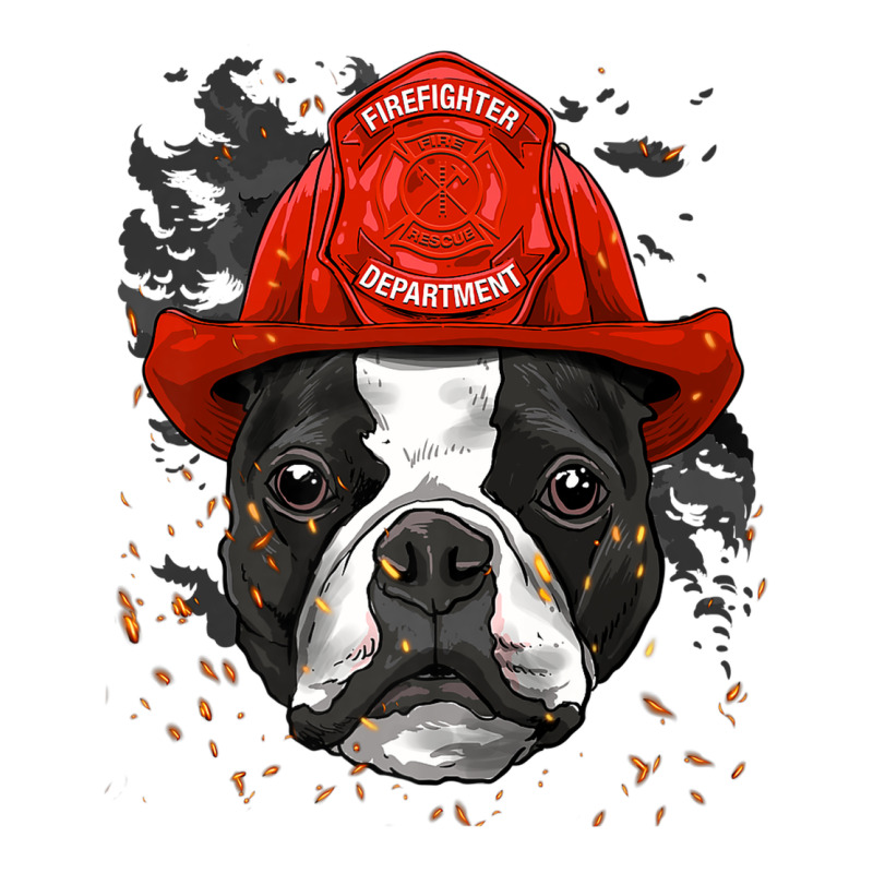 Boston Terrier Firefighter Boston Terrier Dog Lover Premium Premium Sweatshirt by linhVisuals | Teevron