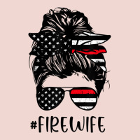 Fire Wife Messy Bun Firefighter Wife Thin Red Line Husband Premium Sweatshirt | Teevron