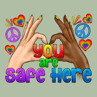 Lgbtq+ You Are Safe Here Urban Heavy Tee | Teevron