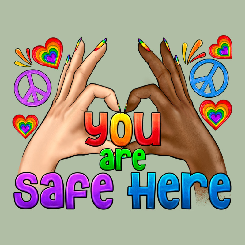 Lgbtq+ You Are Safe Here Urban Heavy Tee by BundleAndBundleShop | Teevron