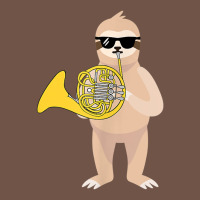 Funny Sloth Wearing Sunglasses Playing French Horn Premium Sweatshirt | Teevron