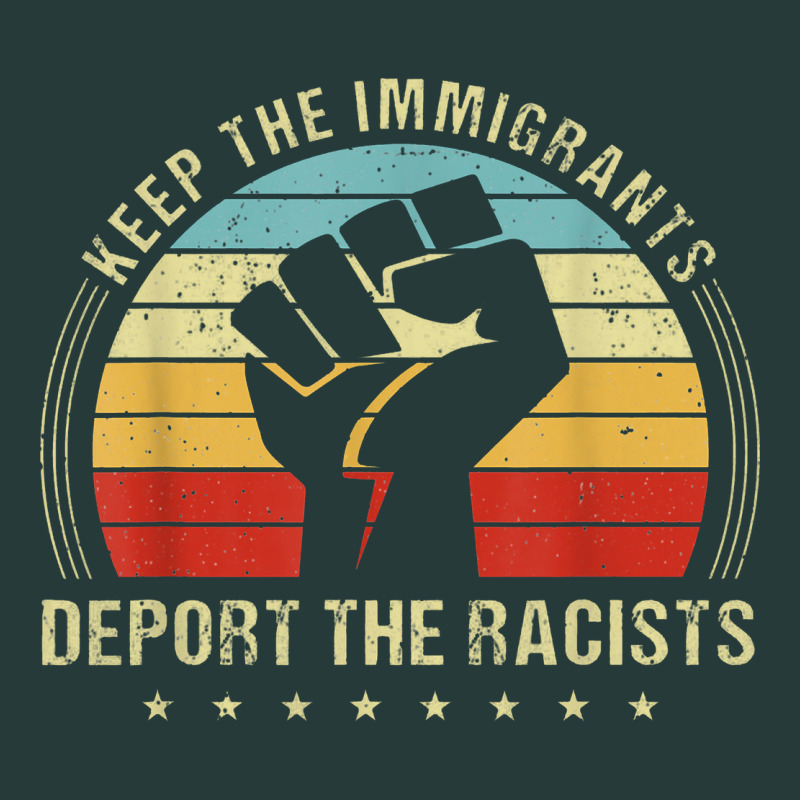 Keep The Immigrants Deport The Racists Premium Sweatshirt by linhVisuals | Teevron