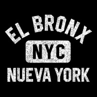 El Bronx Nueva York Nyc Gym Style Distressed White Print T Shirt Premium Sweatshirt | Teevron