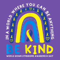 Be Kind Down Syndrome Awareness Blue Ribbon Rainbow March 21 T Shirt Premium Sweatshirt | Teevron