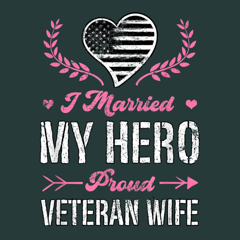 I Married My Hero Proud Veteran Wife Usa Military Husband T Shirt Premium Sweatshirt by linhVisuals | Teevron