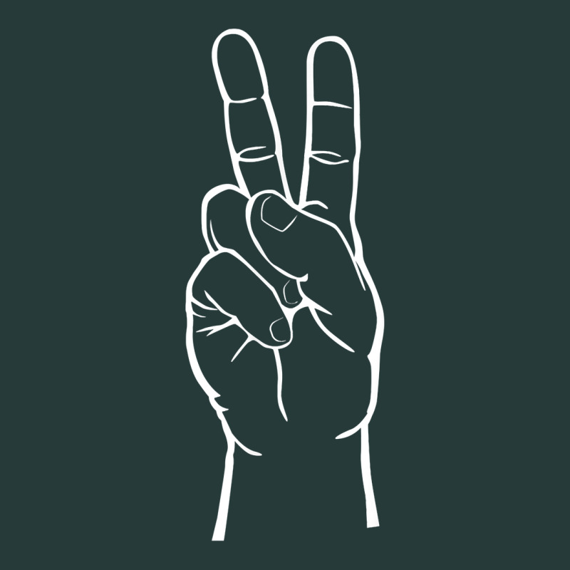 Peace Sign Two Fingers Hand Gesture Symbol Illustration T Shirt Premium Sweatshirt by linhVisuals | Teevron