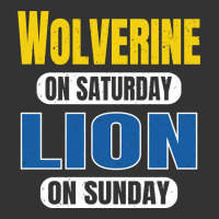 wolverine on saturday lion on sunday fans detroit vintage pullover hoo | Teevron