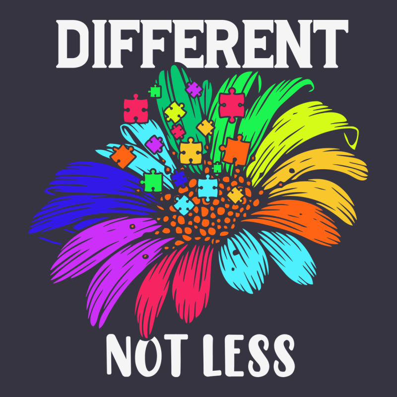 Different Not Less Daisy Autism Puzzle Vintage Hoodie by CowhideDigitalArt | Teevron