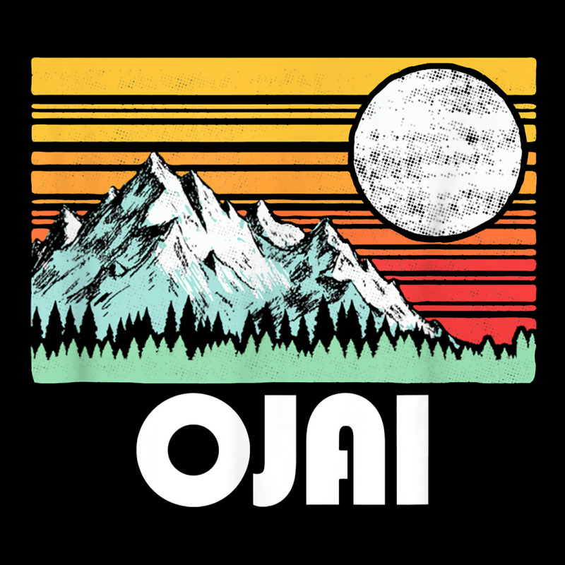 Ojai California Mountains & Sun Retro 80s Graphic Premium Sweatshirt by linhVisuals | Teevron