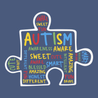 Autism Puzzle Piece Words Autistic Vintage Hoodie | Teevron