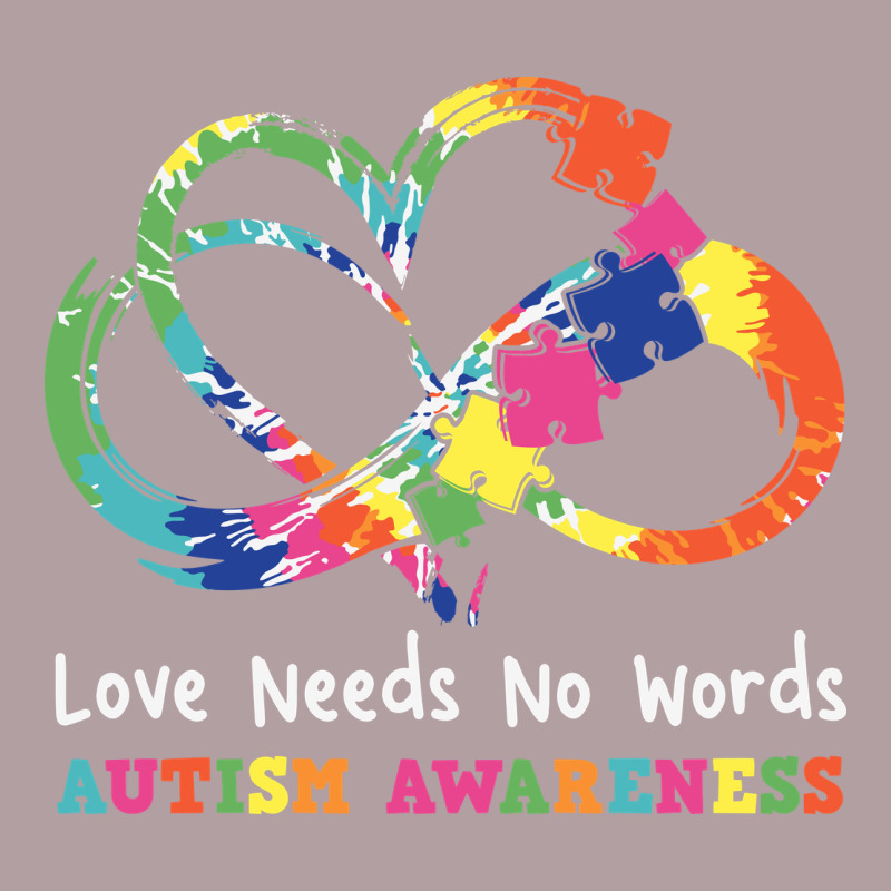 Love Needs No Words Heart Puzzle Autism Vintage Hoodie by CowhideDigitalArt | Teevron