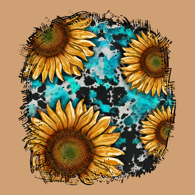 Sunflower Cowhide And Turquoise Patches Vintage Tee by RanaPortraitStore | Teevron