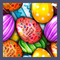 Happy Easter Eggs Seamless Pattern Vintage Tee | Teevron
