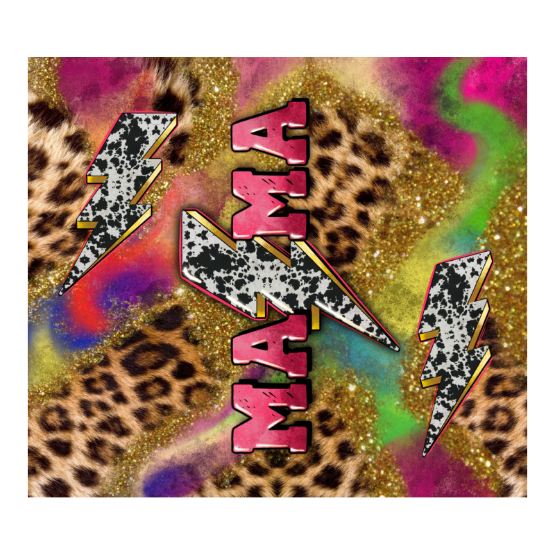 Colorful Leopard Lightning Bolt Tumbler Mother's Premium Tee by HowdyJamesFarm | Teevron