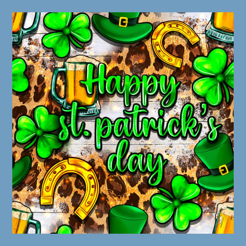 Happy St. Patrick's Day Pattern Digital Paper Urban Heavy Tee by BundleAndBundleShop | Teevron
