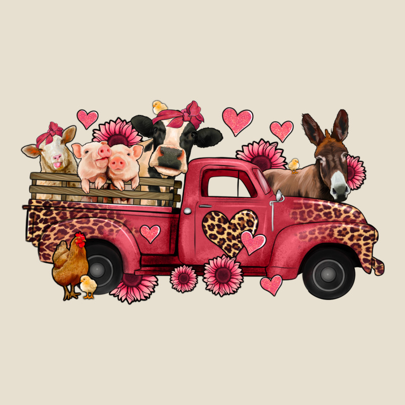 Valentines Day Leopard Farm Animals Truck Urban Heavy Tee by Jasminsmagicworld | Teevron