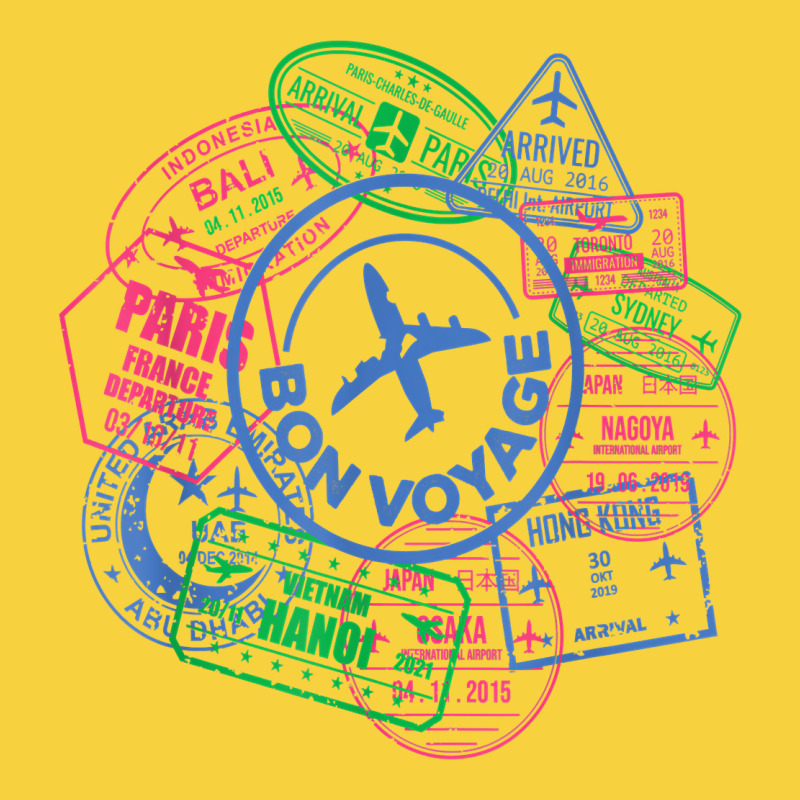 Bon Voyage Travel Stamp T Shirt Premium Sweatshirt by linhVisuals | Teevron