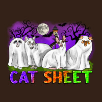 Cat Sheet Ghost Cats Halloween Heavy Core Tee | Teevron