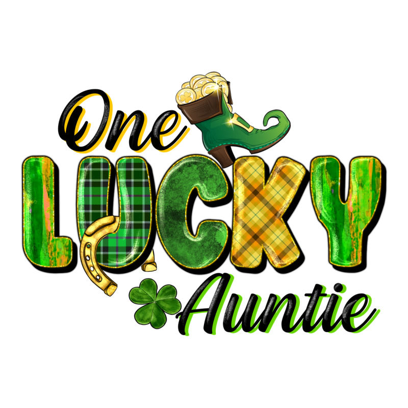One Lucky Auntie St. Patrick's Day Premium Tee by CowGirlArtShop | Teevron