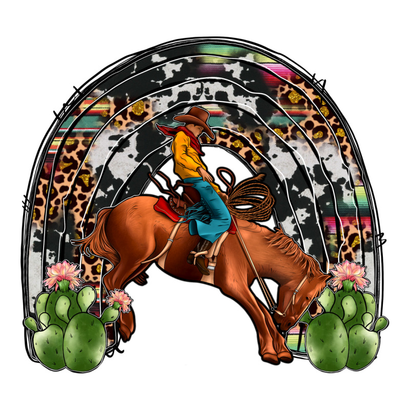 Rodeo Cowboy Rainbow Heavyweight Hoodie by JahusDesignShop | Teevron