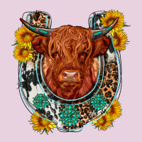 Western Leopard Cowhide Cow Horseshoe Ladies Tee | Teevron