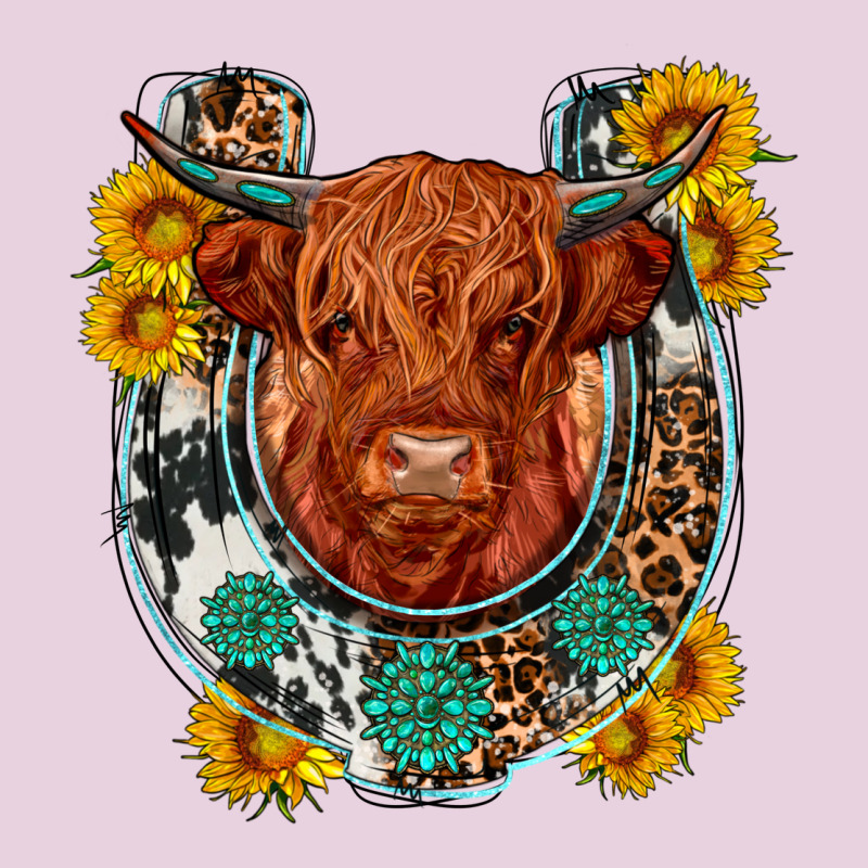 Western Leopard Cowhide Cow Horseshoe Ladies Tee by OliviaCreatesArt | Teevron