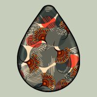 African Fabric Pattern Teardrop Earrings Long Sleeve Tee | Teevron