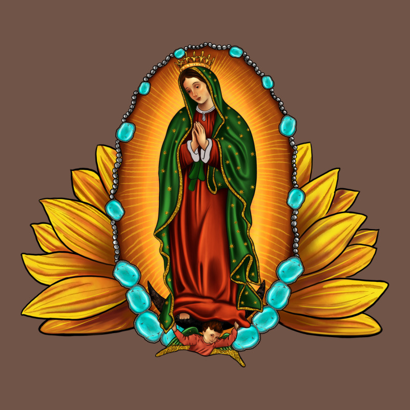 Sunflower Our Lady Of Guadalupe Premium Sweatshirt by JahusDesignShop | Teevron