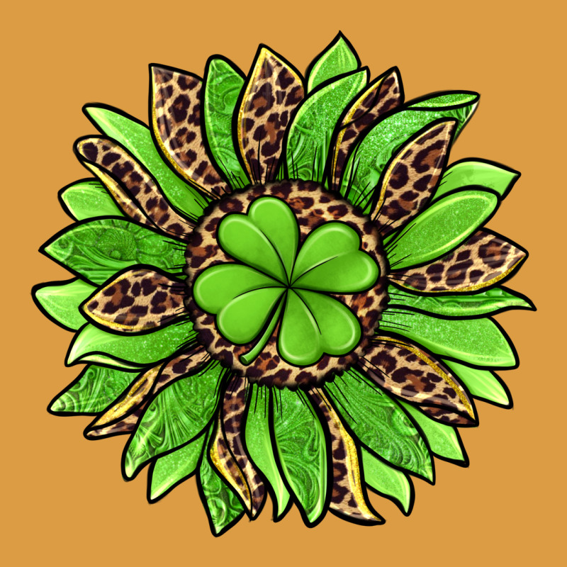 Lucky Leopard St Patricks Sunflower Urban Heavy Tee by Jasminsmagicworld | Teevron
