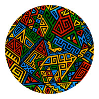 african fabric pattern round earrings 3 | Teevron