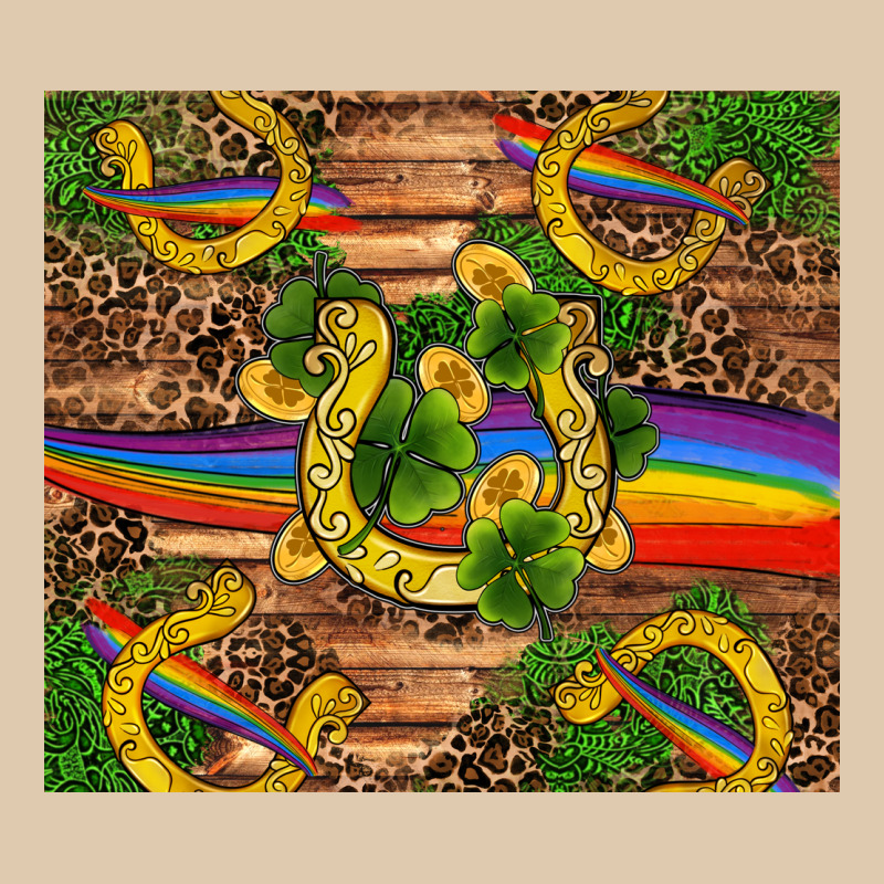 St Patricks Day Horseshoe Shamrock Rainbow Gold Classic Tee by RanaPortraitStore | Teevron