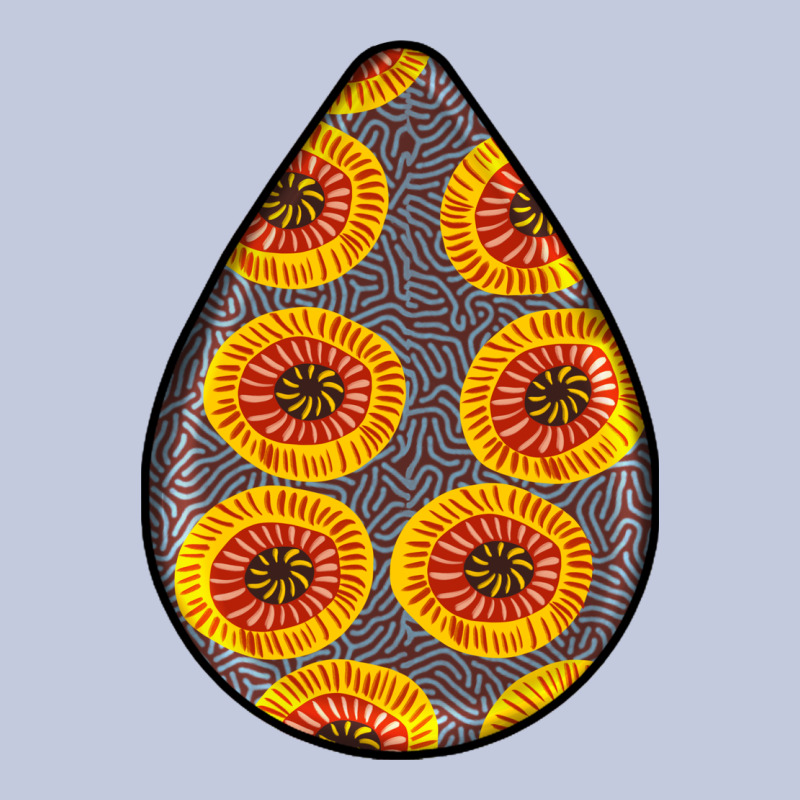 African Fabric Pattern Teardrop Earrings 5 Long Sleeve Tee by BundleAndBundleShop | Teevron