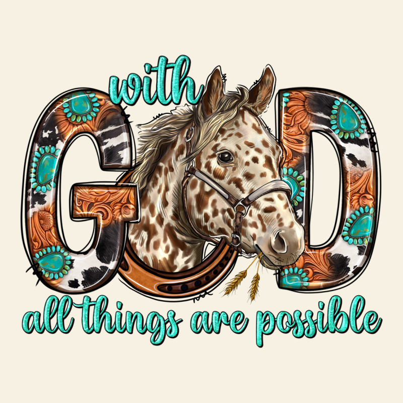 With God All Things Are Possible With Horse Bbs Vintage Tee by BundleAndBundleShop | Teevron