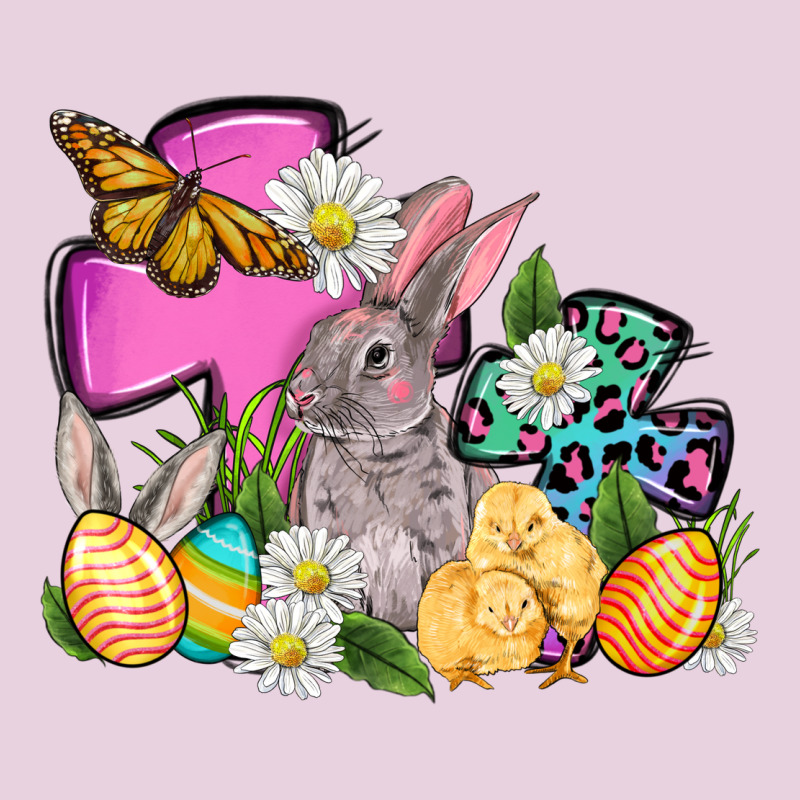 Easter Rabbits And Cross Ladies Tee by OliviaCreatesArt | Teevron