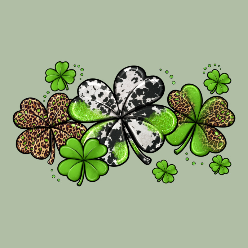 Western Cowhide Leopard Glitter Shamrocks Urban Heavy Tee by Jasminsmagicworld | Teevron