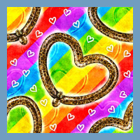 Pride Lgbtq Leopard Heart Balloons Pattern Urban Heavy Tee | Teevron