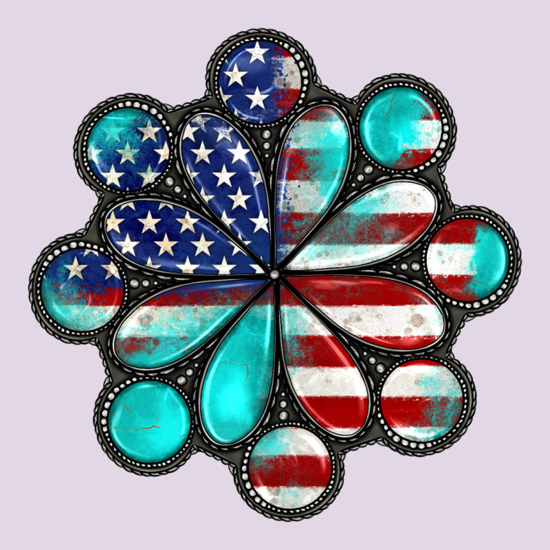 American Flag Turquoise Gemstone 4th Of July Classic Tee by CowGirlArtShop | Teevron
