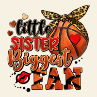 Little Sister Biggest Fan Basketball Vintage Tee | Teevron