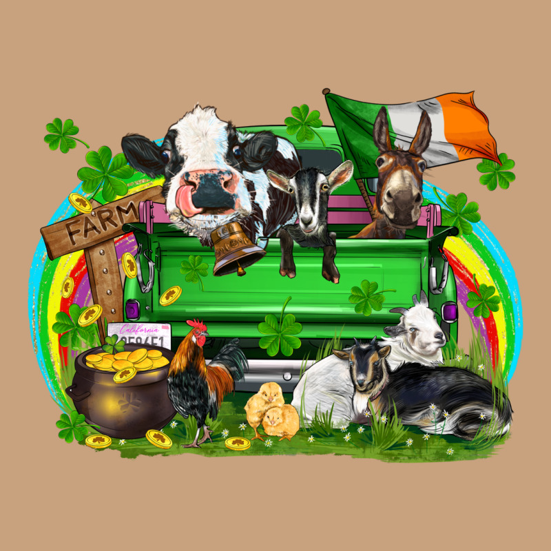 St. Patrick's Day Farm Animal Truck Vintage Tee by FaDigitalArtStudio | Teevron