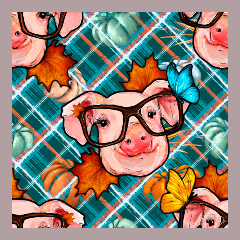 Fall Pig Seamless Pattern Vintage Hoodie by BundleAndBundleShop | Teevron