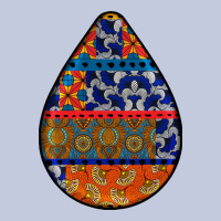 African Fabric Pattern Teardrop Earrings 4 Long Sleeve Tee | Teevron