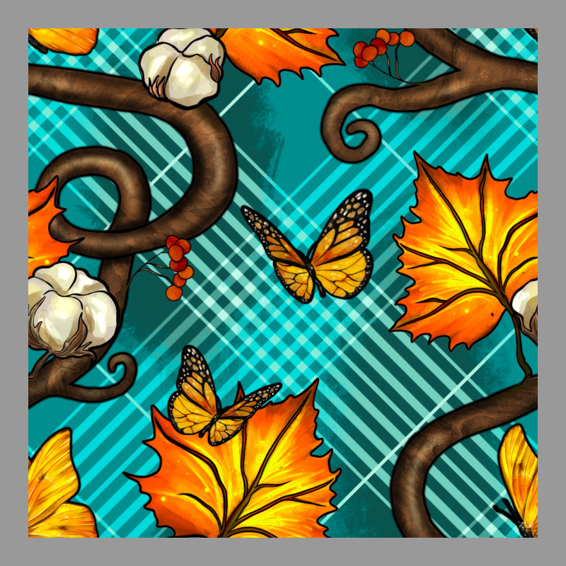Autumn Leaves Seamless Pattern Vintage Hoodie by BundleAndBundleShop | Teevron