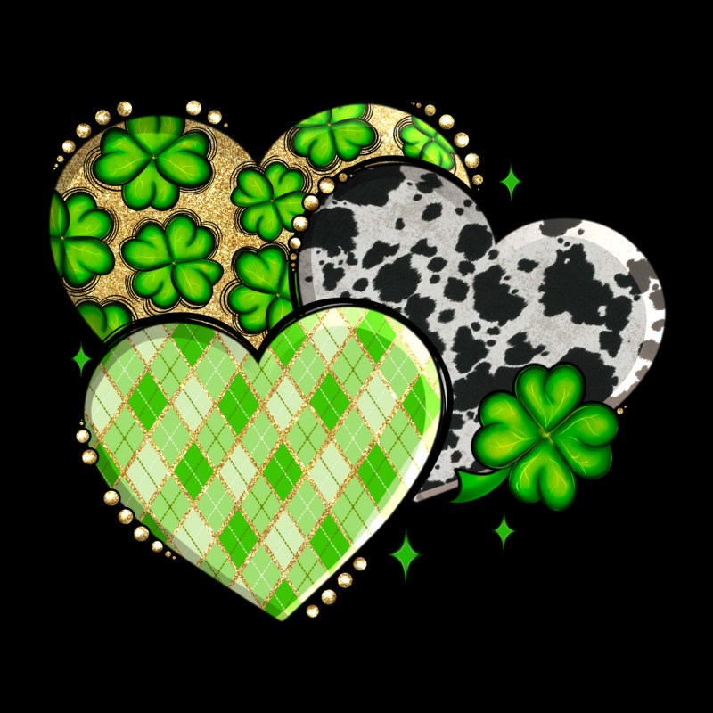 St. Patrick's Day Cowhide Hearts Ladies Tee by OliviaCreatesArt | Teevron