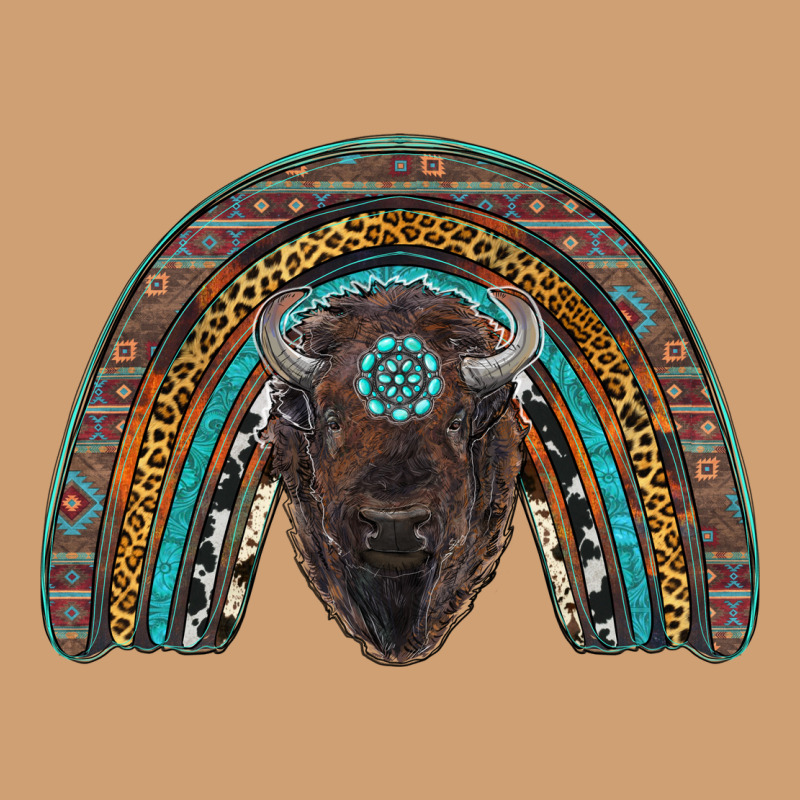 Western Rainbow With Bison Vintage Tee by RanaPortraitStore | Teevron