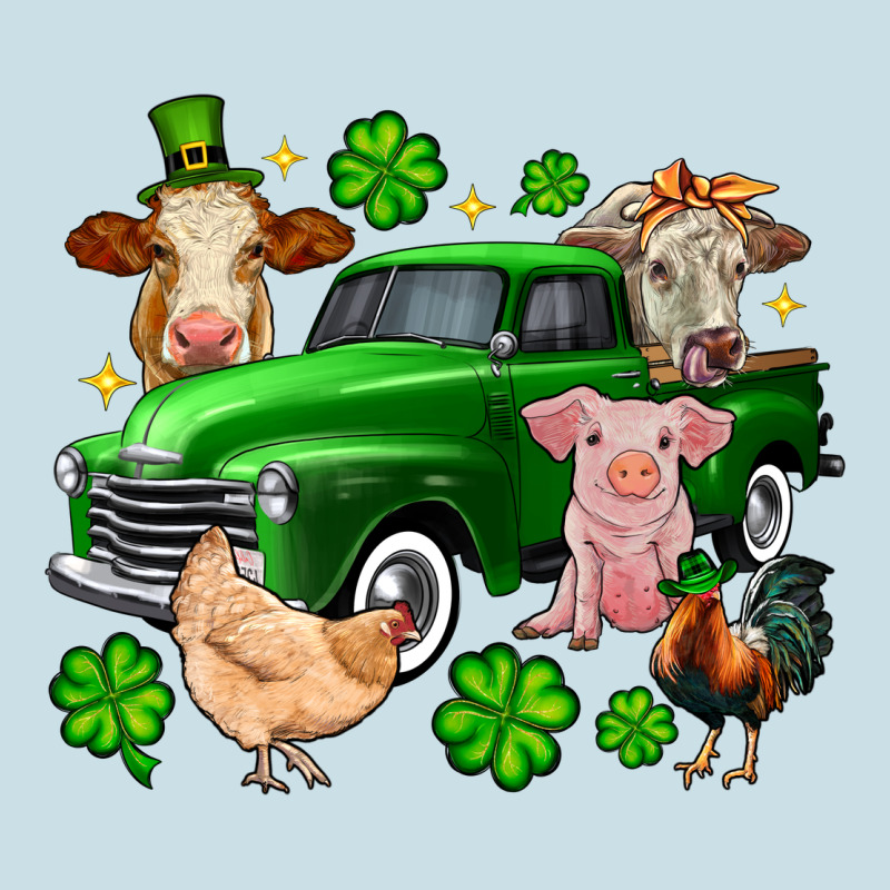 St. Patrick's Farm Animal Truck Ladies Tee by OliviaCreatesArt | Teevron
